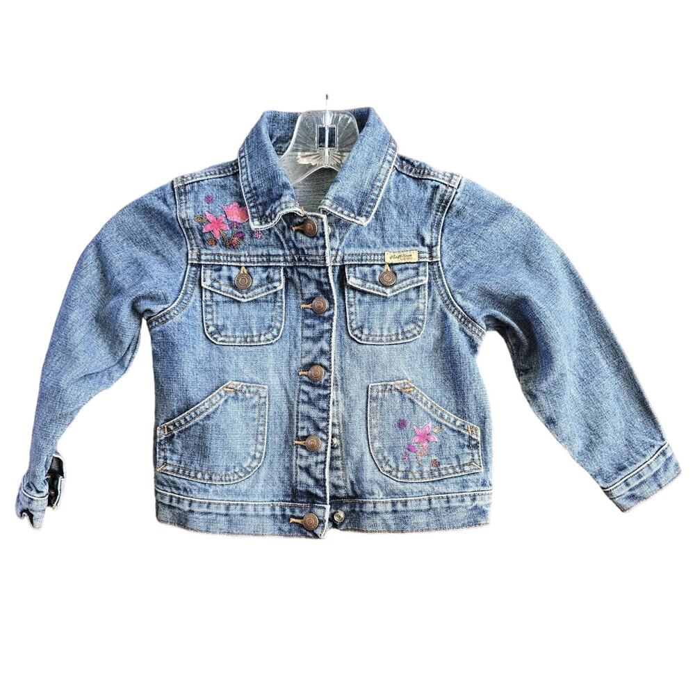 Levi's Blue Denim Kids Jacket with Pink Accents